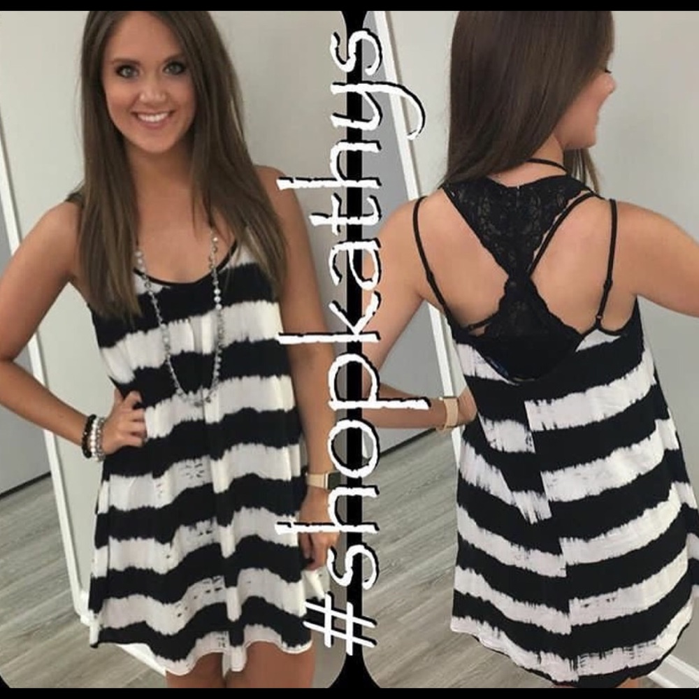 Tie dye striped dress